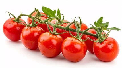 a group of tomatoes on a vine