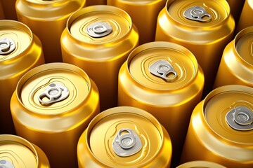 Metal Aluminum Beverage Drink Can 500ml, 0,5L. Mockup Template Ready For Your Design. Isolated On White Background. Product Packing.