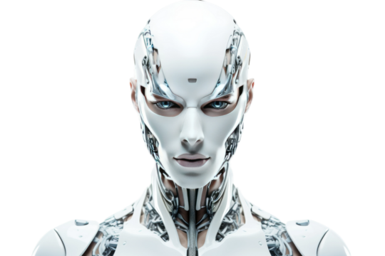 The Ethereal Visionary in Ivory on a White or Clear Surface PNG Transparent Background.