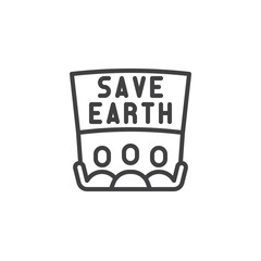 Climate action line icon