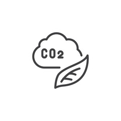 Carbon neutrality line icon