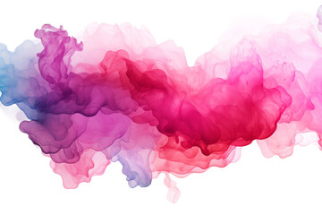 Fototapeta premium Dreamy Pink and Purple Cloud Dancing in the Sky on a White or Clear Surface PNG Transparent Background.