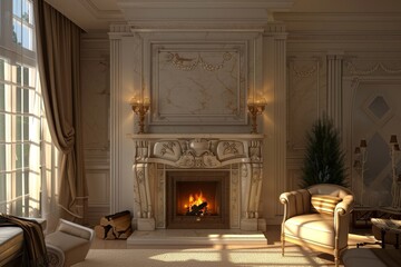 Classical Fireplace Interior