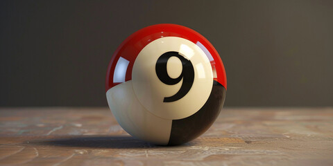 Number Nine in 3D Ball Design