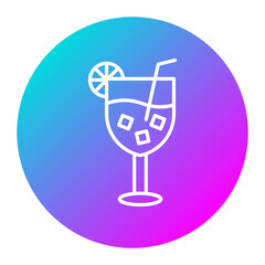 Cocktail vector icon. Can be used for Comfort iconset.