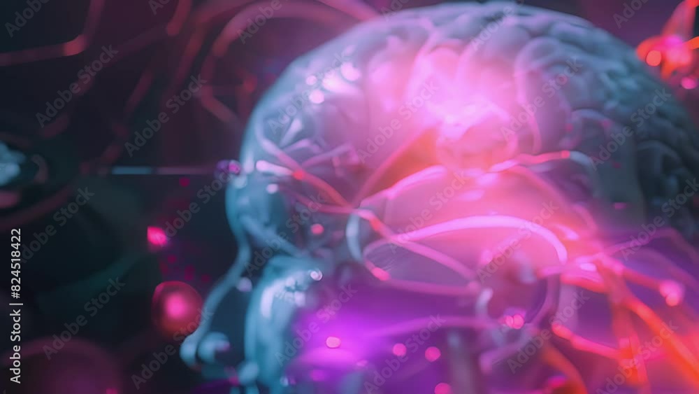 Poster a graphic representation of the different parts of the brain that process pain signals with the neur