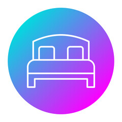 Bed vector icon. Can be used for Comfort iconset.