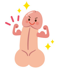 元気な男性器のキャラクター　ペニス