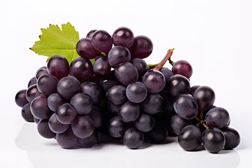 Fototapeta premium illustration of different variety of grape on white background