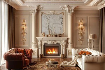 Classical Fireplace Interior