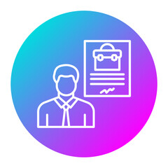 Applicant Male vector icon. Can be used for Job Search iconset.