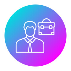 Job Candidate Male vector icon. Can be used for Job Search iconset.