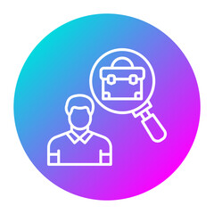 Job Seeker Male vector icon. Can be used for Job Search iconset.