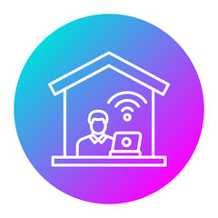 Remote Job vector icon. Can be used for Job Search iconset.