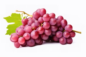Fototapeta premium bunch of red grapes isolated on white
