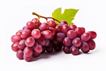 Fototapeta premium bunch of red grapes isolated on white