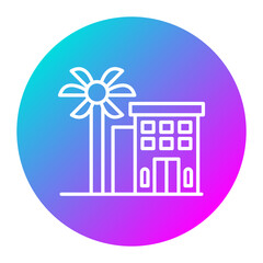 Desert Resort vector icon. Can be used for Travel Agency iconset.