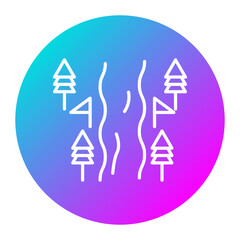 Ski Track vector icon. Can be used for Travel Agency iconset.