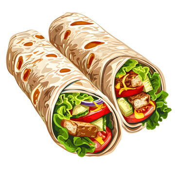 recommend clip art: Vector illustration of a wraps on a white background. Suitable for crafting and digital design projects.[A-0002]