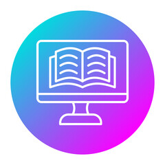 Ebook vector icon. Can be used for Online Education iconset.