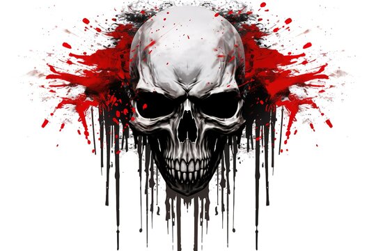 Artistic of a skull illustration. Suitable for tattoo, design assets, and logo.