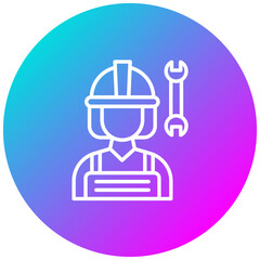 Mechanic vector icon. Can be used for Women iconset.