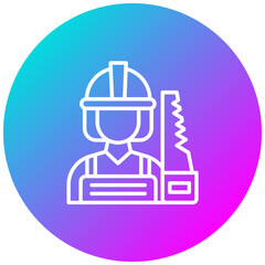Carpenter vector icon. Can be used for Women iconset.
