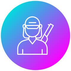 Hunter vector icon. Can be used for Women iconset.
