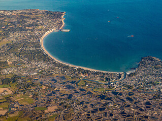 Vue aérienne de la baie de La Baule