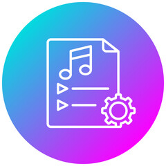 Custom Music Playlist vector icon. Can be used for Bowling iconset.