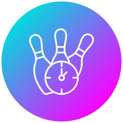Hourly Play vector icon. Can be used for Bowling iconset.