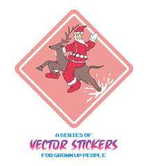 Vector sticker series for grown up people