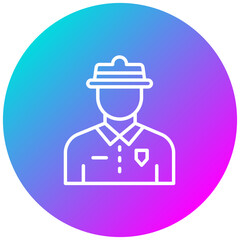 Forest Ranger vector icon. Can be used for Diversity iconset.