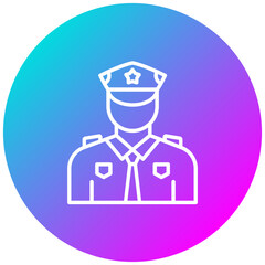 Military Officer vector icon. Can be used for Diversity iconset.