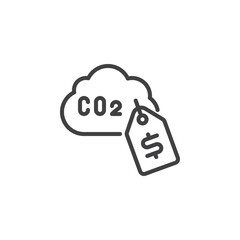 Carbon Pricing line icon