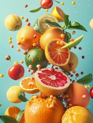 Capture the vibrancy and freshness of the fruit with a dynamic worms-eye view angle Show the fruit in a visually compelling way that makes it irresistible to potential customers