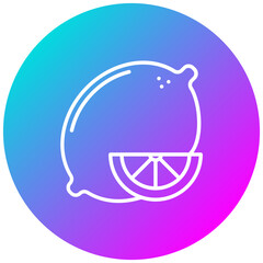 Lemon vector icon. Can be used for Casino iconset.