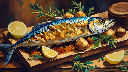trout with lemon and spices