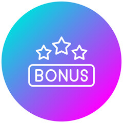 Bonus vector icon. Can be used for Casino iconset.