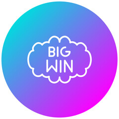 Big Win vector icon. Can be used for Casino iconset.