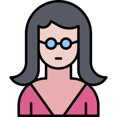 Vector Icon Entrepreneur, manager, business woman, capitalist