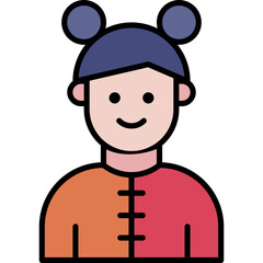 Vector Icon User, girl, young, avatar, teenager