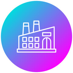 Factory vector icon. Can be used for Mettalurgy iconset.