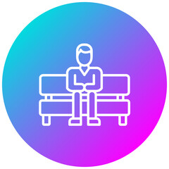 Loneliness vector icon. Can be used for Psychology iconset.