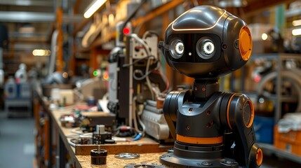 Automated robots in modern industrial plants