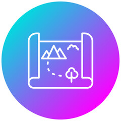 Plan vector icon. Can be used for Adventure iconset.