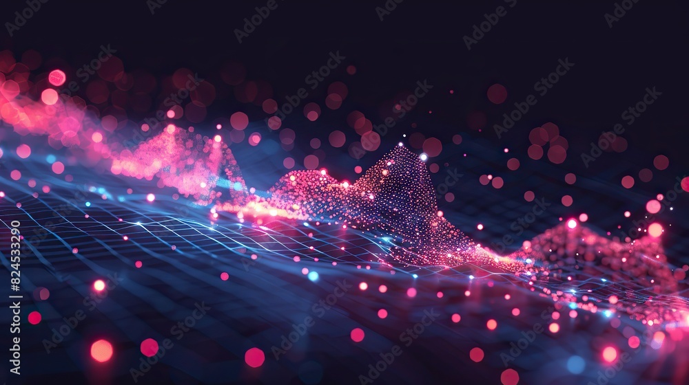 Poster a line graph trending upwards with data points highlighted, representing detailed growth analysis. i