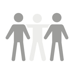 Flat illustration in grayscale. Avatar, user profile, person icon, profile picture. Suitable for social media profiles, icons, screensavers and as a template...