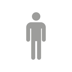 Flat illustration in grayscale. Avatar, user profile, person icon, profile picture. Suitable for social media profiles, icons, screensavers and as a template...