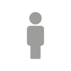 Flat illustration in grayscale. Avatar, user profile, person icon, profile picture. Suitable for social media profiles, icons, screensavers and as a template...